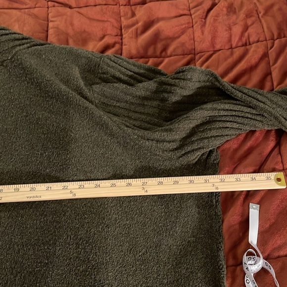 Lane Bryant Shawl neck cable knit open front cardigan women’s 26/28 dark green‎ - Picture 11 of 14